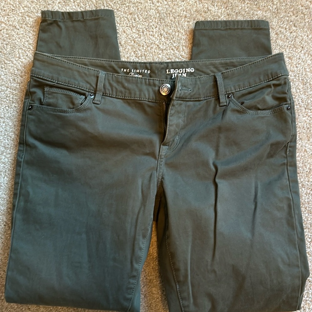 The Limited Olive Green Legging Jean Size 10R